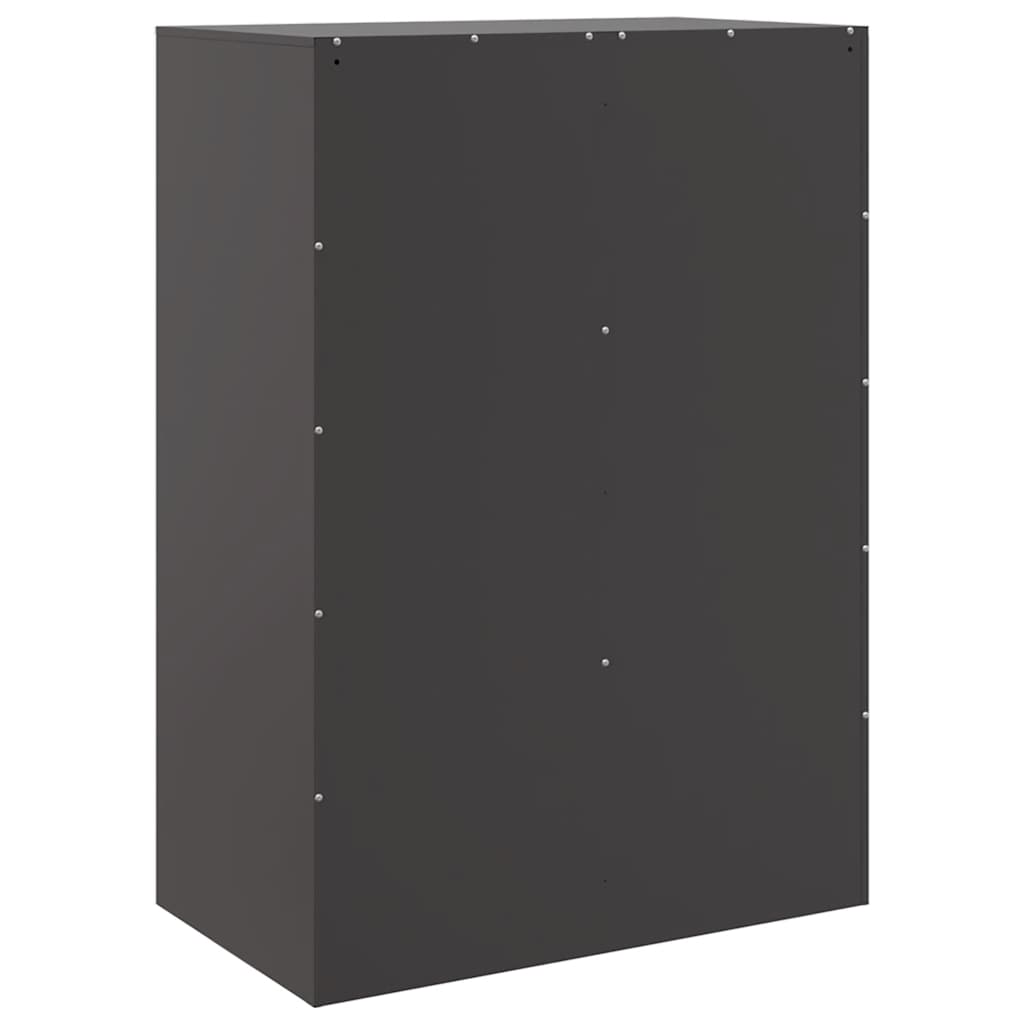 Buffet haut noir 67x39x95 cm acier - XIOS