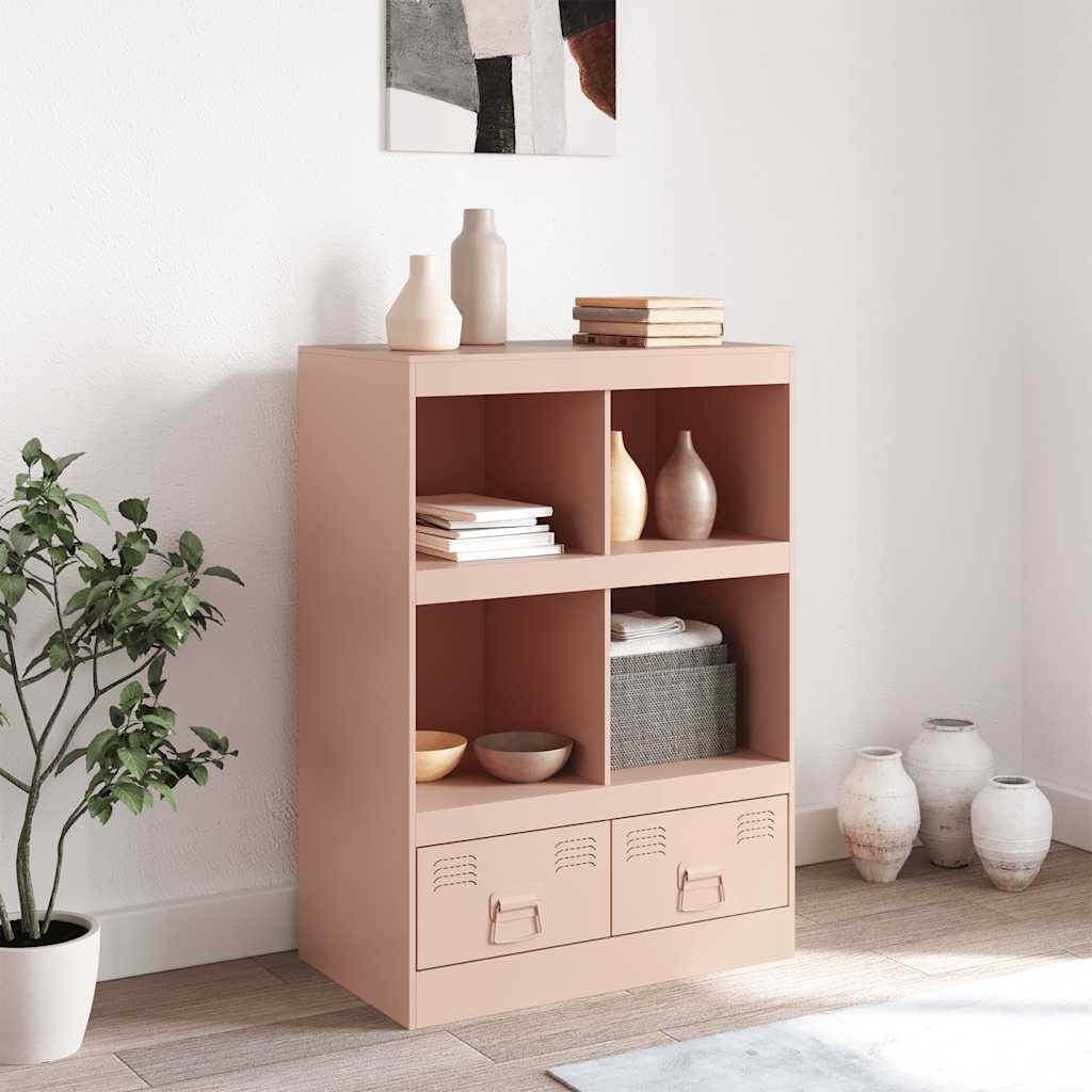 Buffet haut rose 67x39x95 cm acier - XIOS