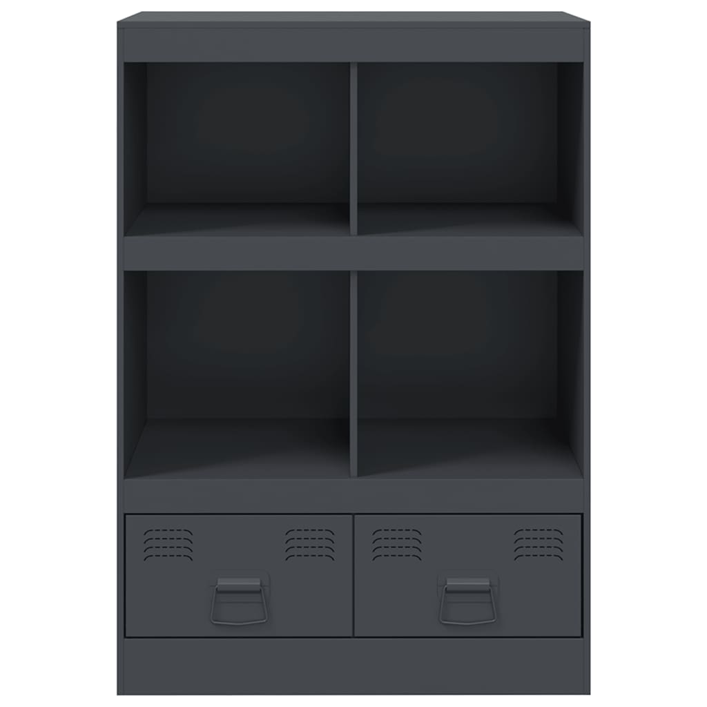 Buffet haut anthracite 67x39x95 cm acier - XIOS