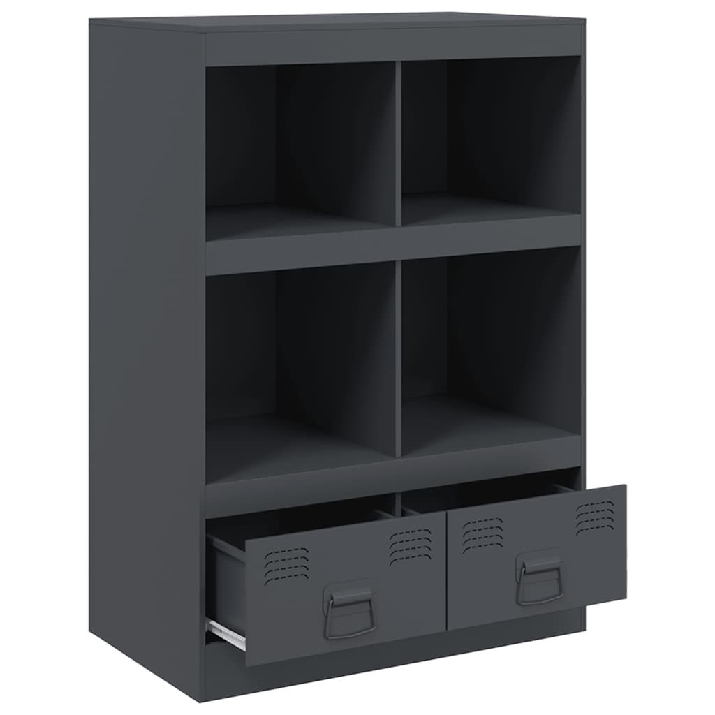 Buffet haut anthracite 67x39x95 cm acier - XIOS