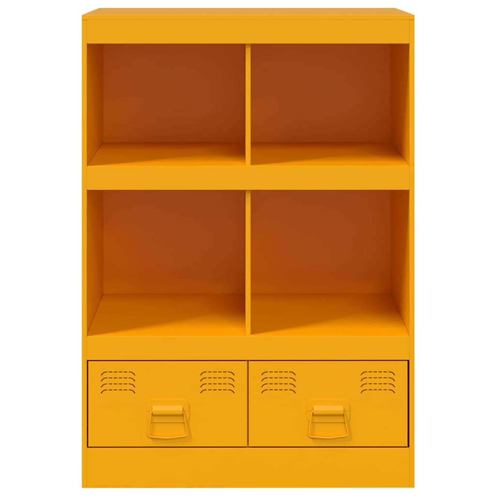 Buffet jaune moutarde 67x39x95 cm acier - XIOS