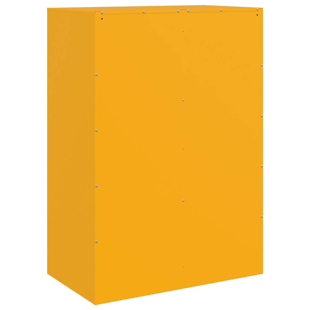 Buffet jaune moutarde 67x39x95 cm acier - XIOS