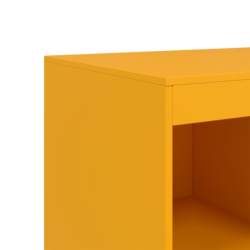 Buffet jaune moutarde 67x39x95 cm acier - XIOS