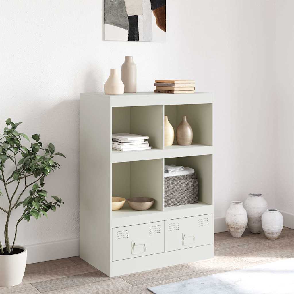 Buffet haut blanc 67x39x95 cm acier - XIOS