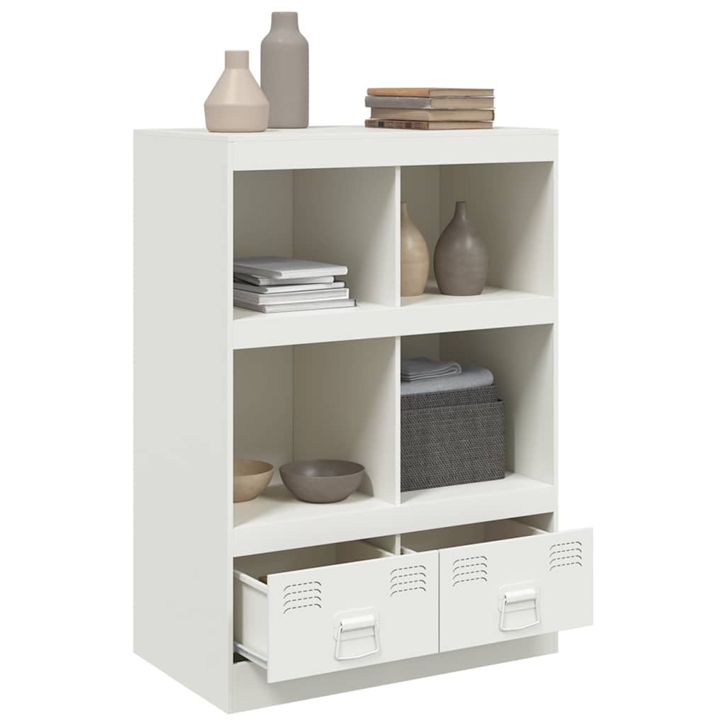 Buffet haut blanc 67x39x95 cm acier - XIOS
