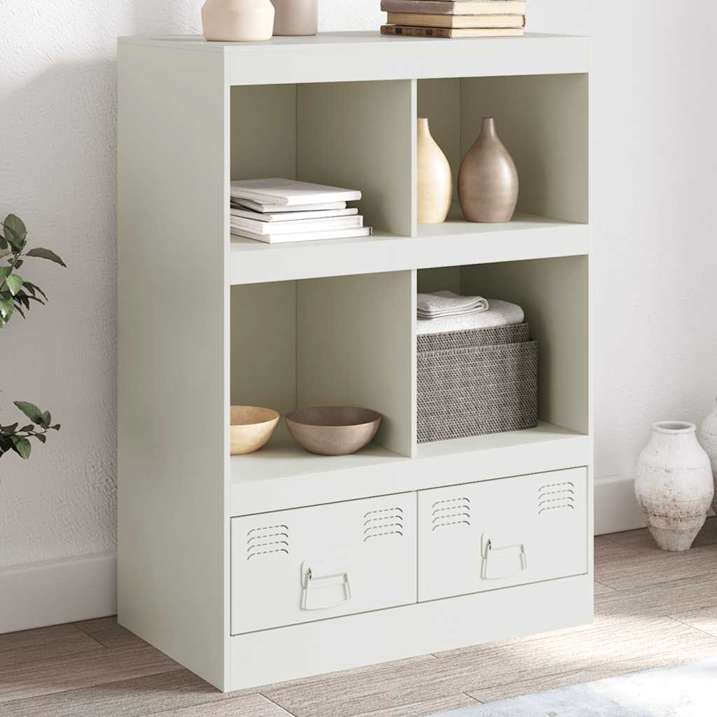 Buffet haut blanc 67x39x95 cm acier - XIOS