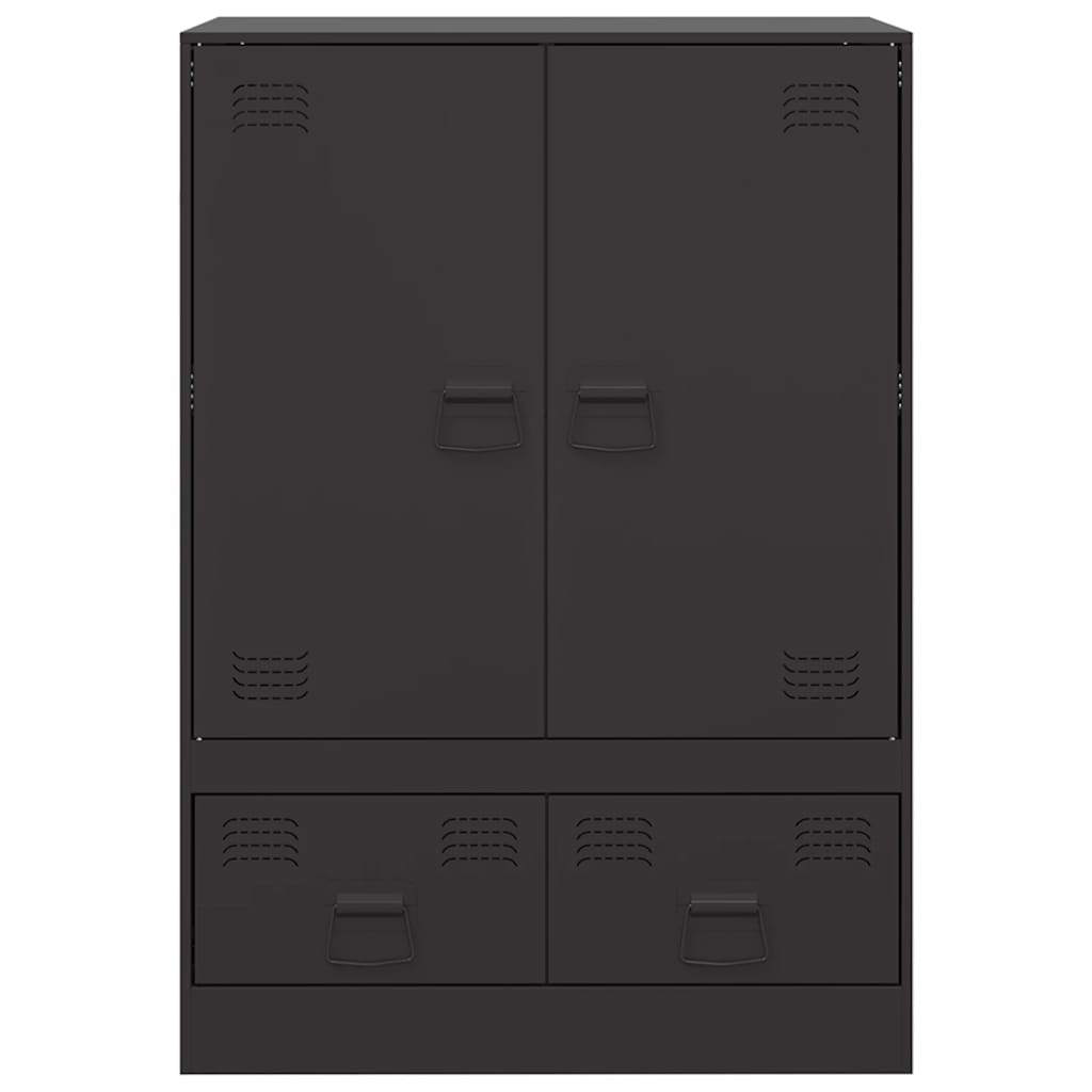 Buffet haut noir 67x39x95 cm acier