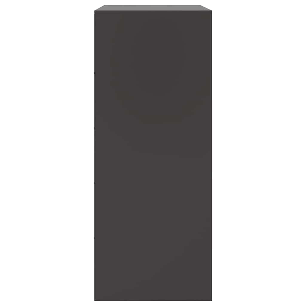Buffet haut noir 67x39x95 cm acier