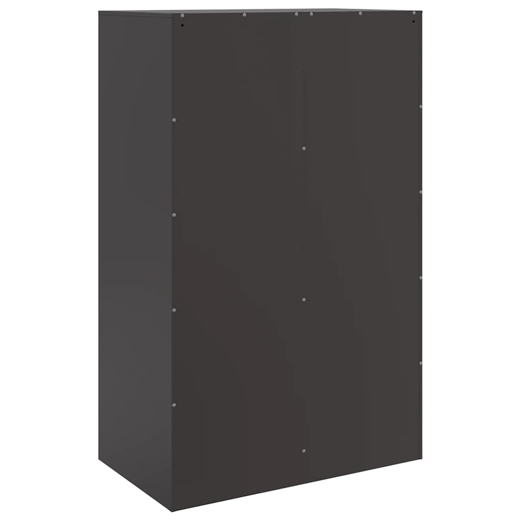 Buffet haut noir 67x39x95 cm acier