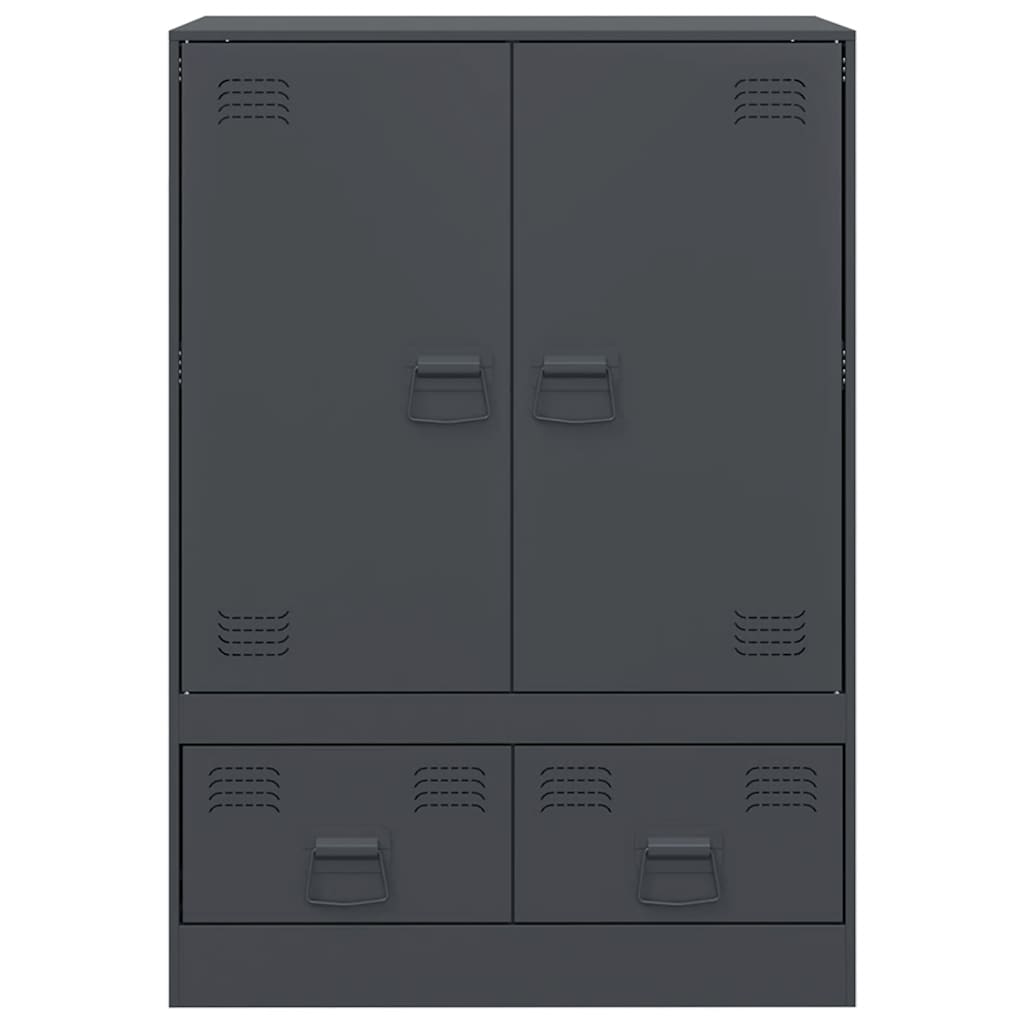 Buffet haut anthracite 67x39x95 cm acier