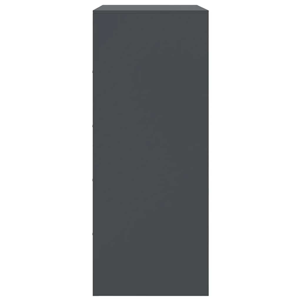 Buffet haut anthracite 67x39x95 cm acier