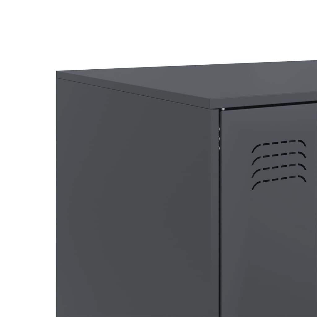 Buffet haut anthracite 67x39x95 cm acier