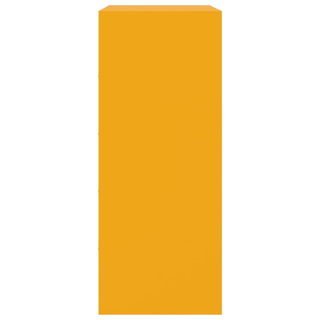 Buffet jaune moutarde 67x39x95 cm acier - XIOS