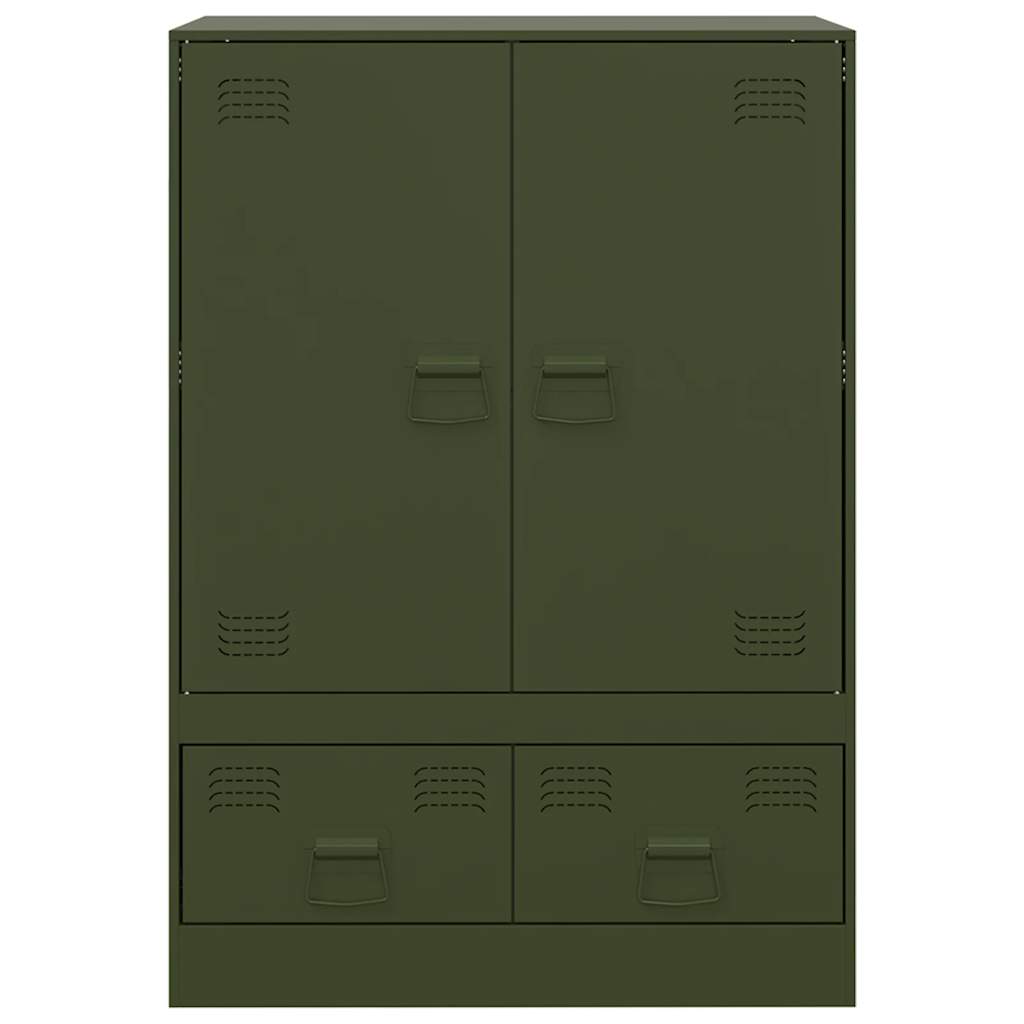 Buffet vert olive 67x39x95 cm acier