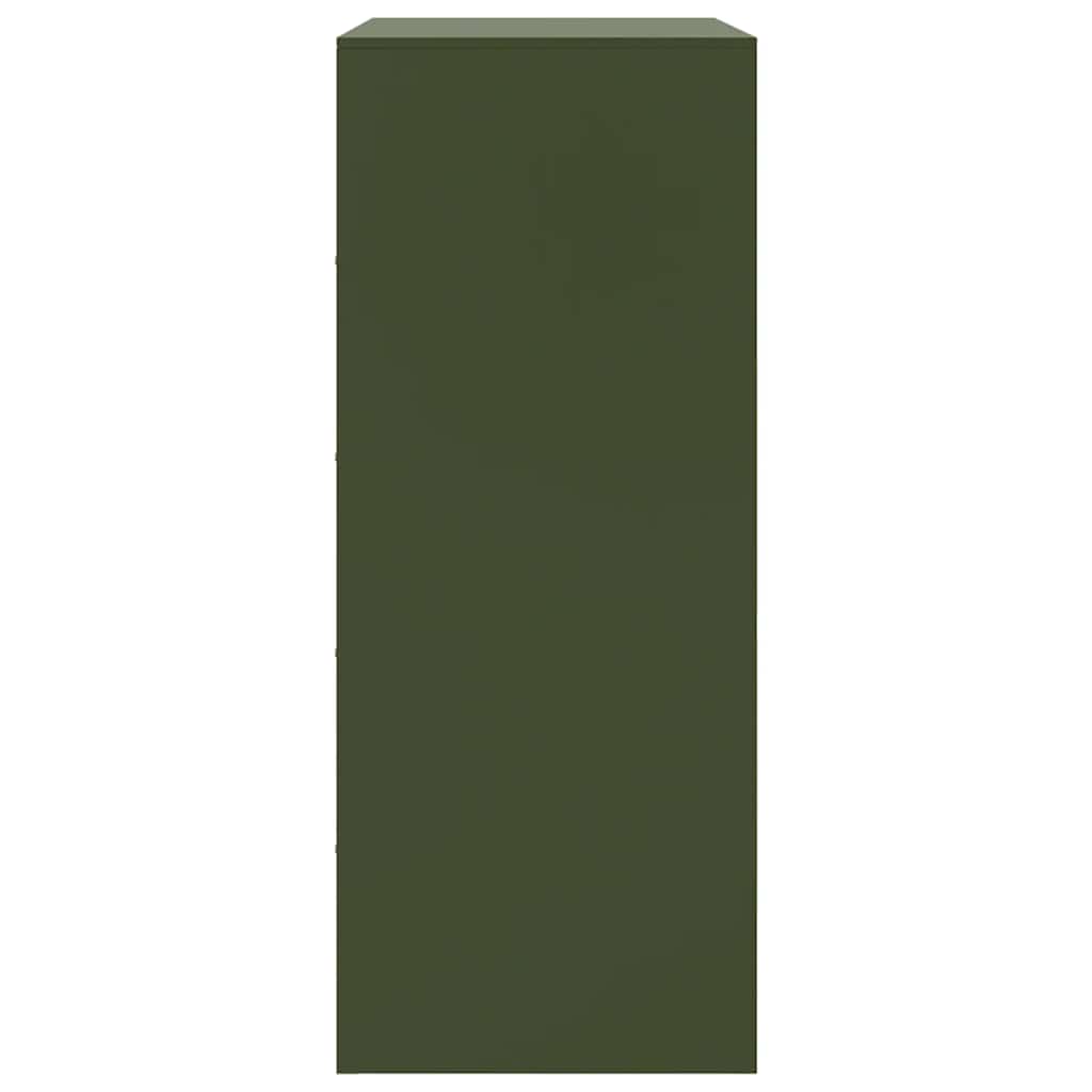 Buffet vert olive 67x39x95 cm acier