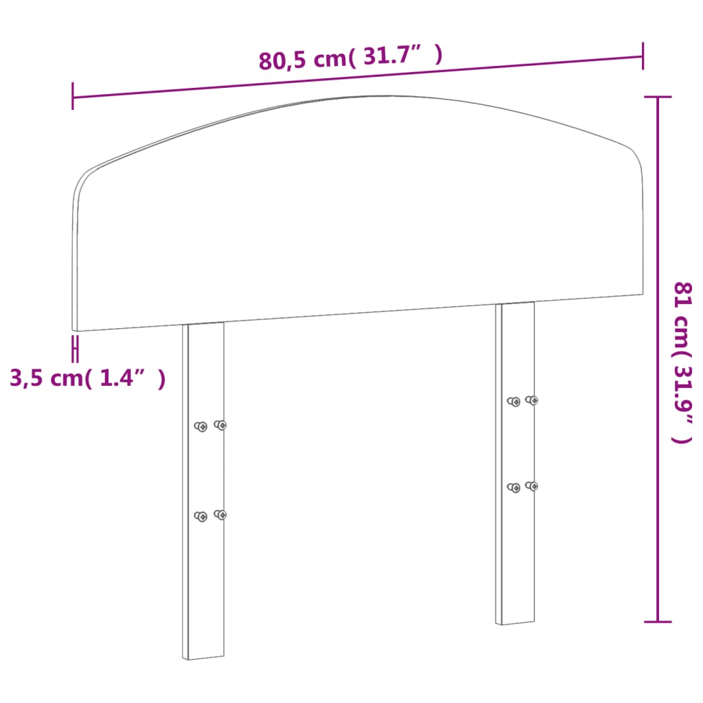 Tête de lit blanc 75 cm bois massif de pin - XIOS