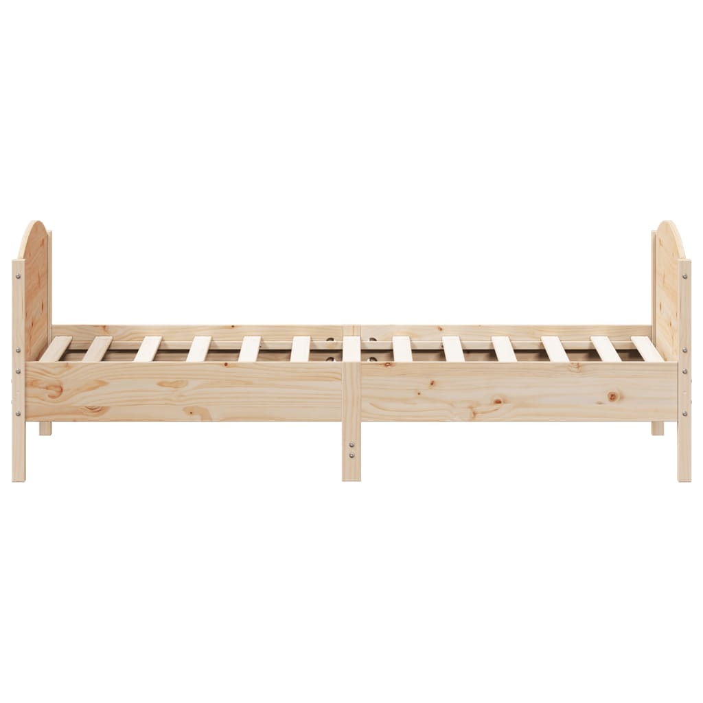 Cadre de lit sans matelas 75x190 cm bois de pin massif - XIOS