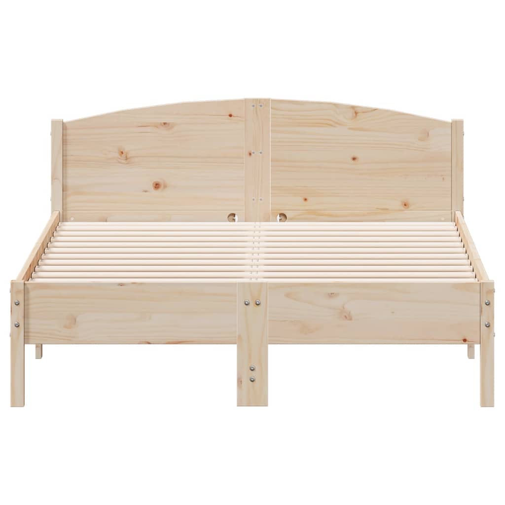 Cadre de lit sans matelas 135x190 cm bois de pin massif - XIOS