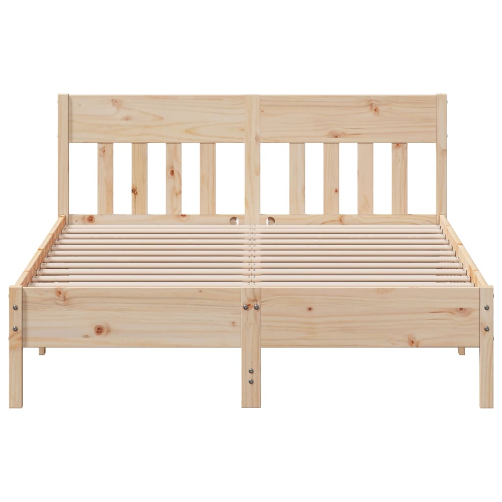 Cadre de lit sans matelas 150x200 cm bois de pin massif - XIOS