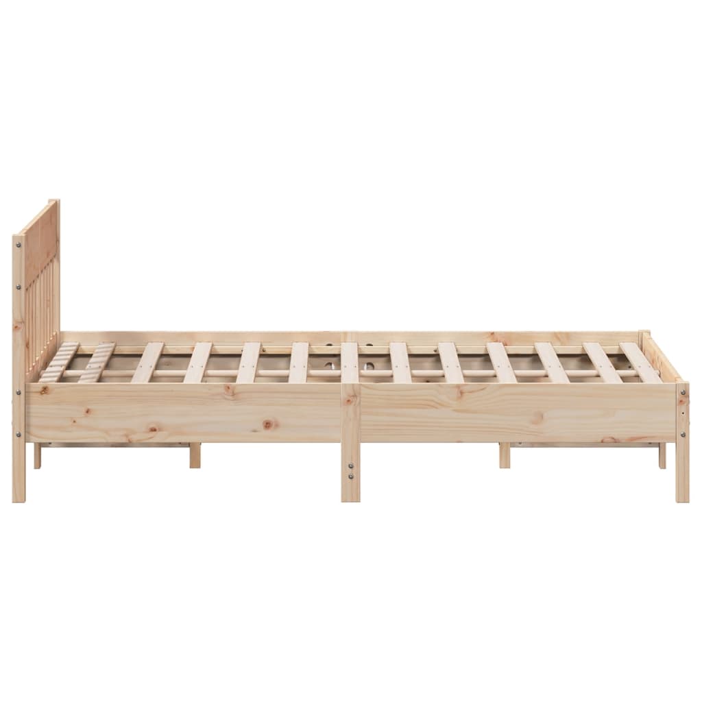 Cadre de lit sans matelas 150x200 cm bois de pin massif - XIOS