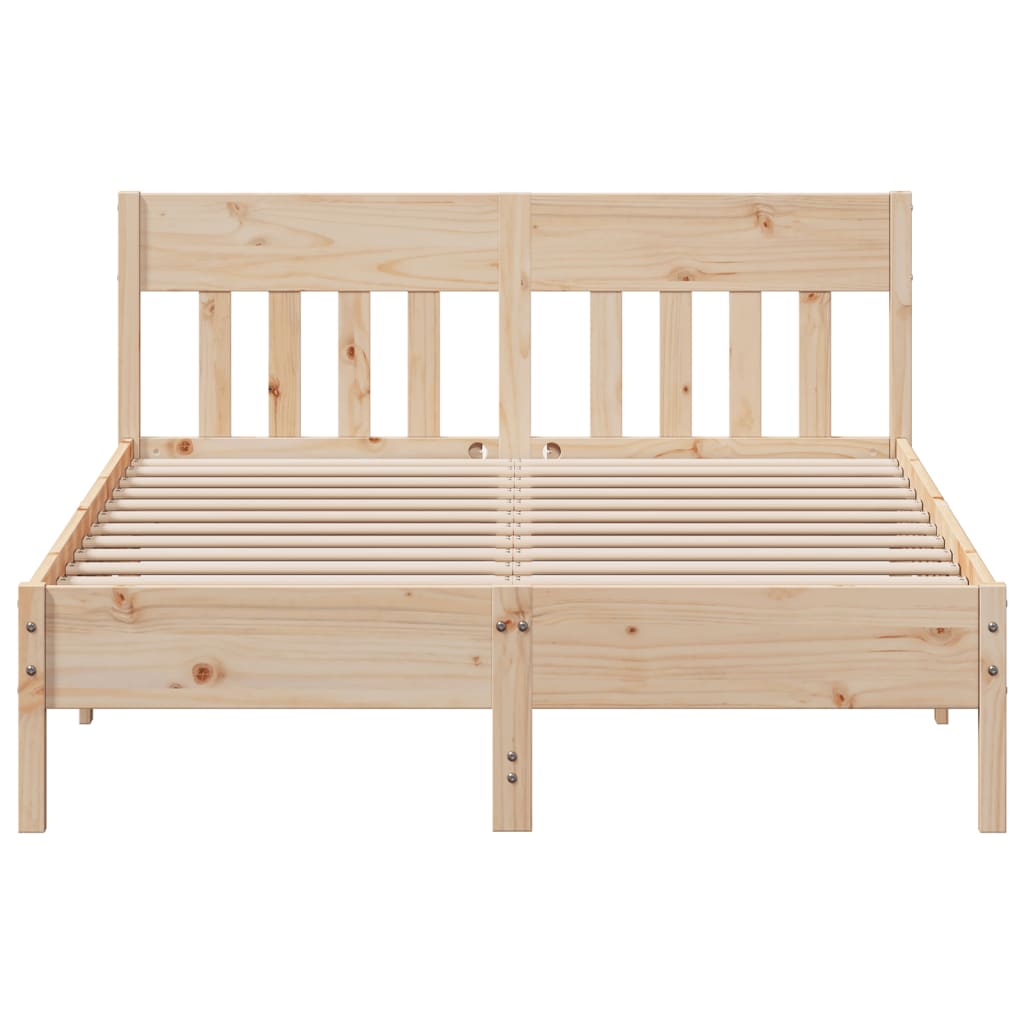Cadre de lit sans matelas 140x190 cm bois de pin massif - XIOS
