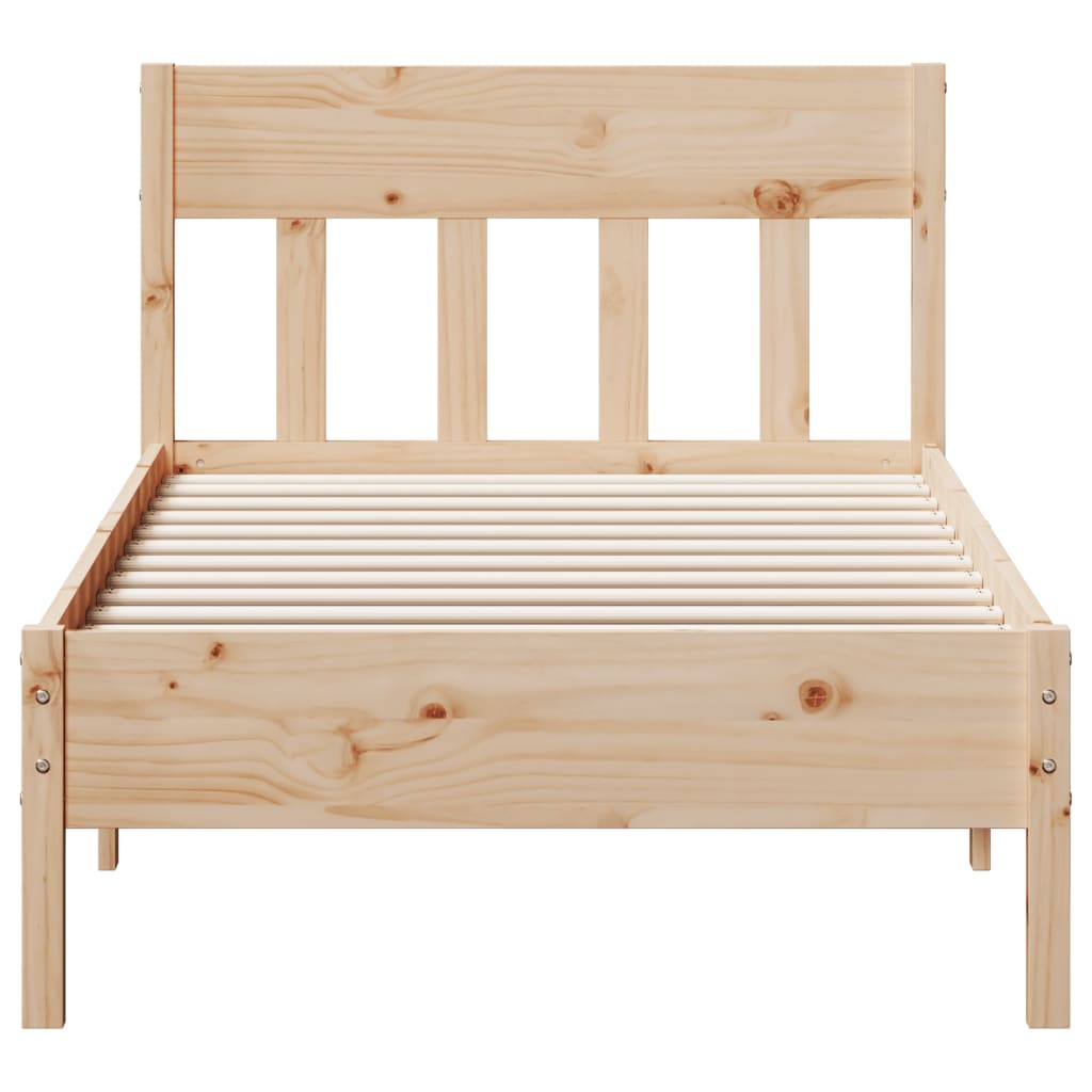 Cadre de lit sans matelas 75x190 cm bois de pin massif - XIOS