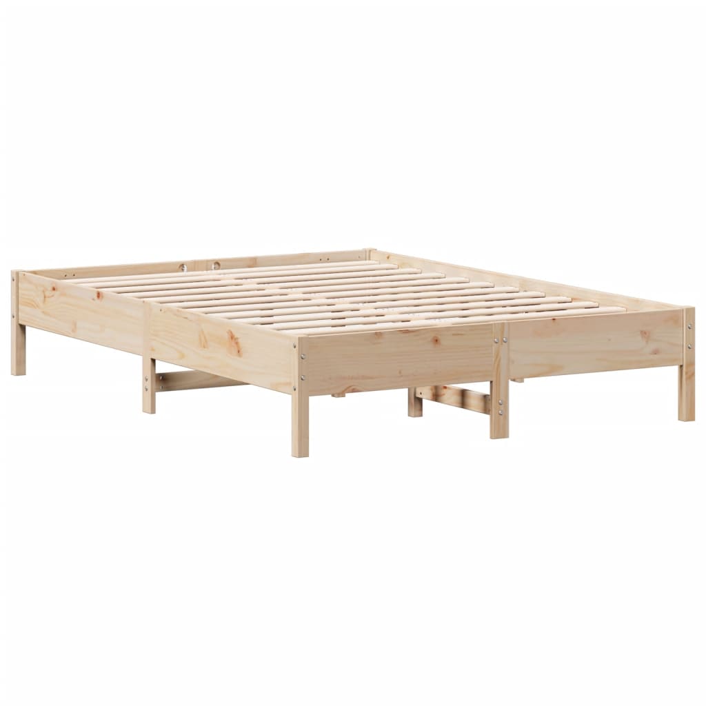 Cadre de lit sans matelas 140x200 cm bois massif de pin - XIOS
