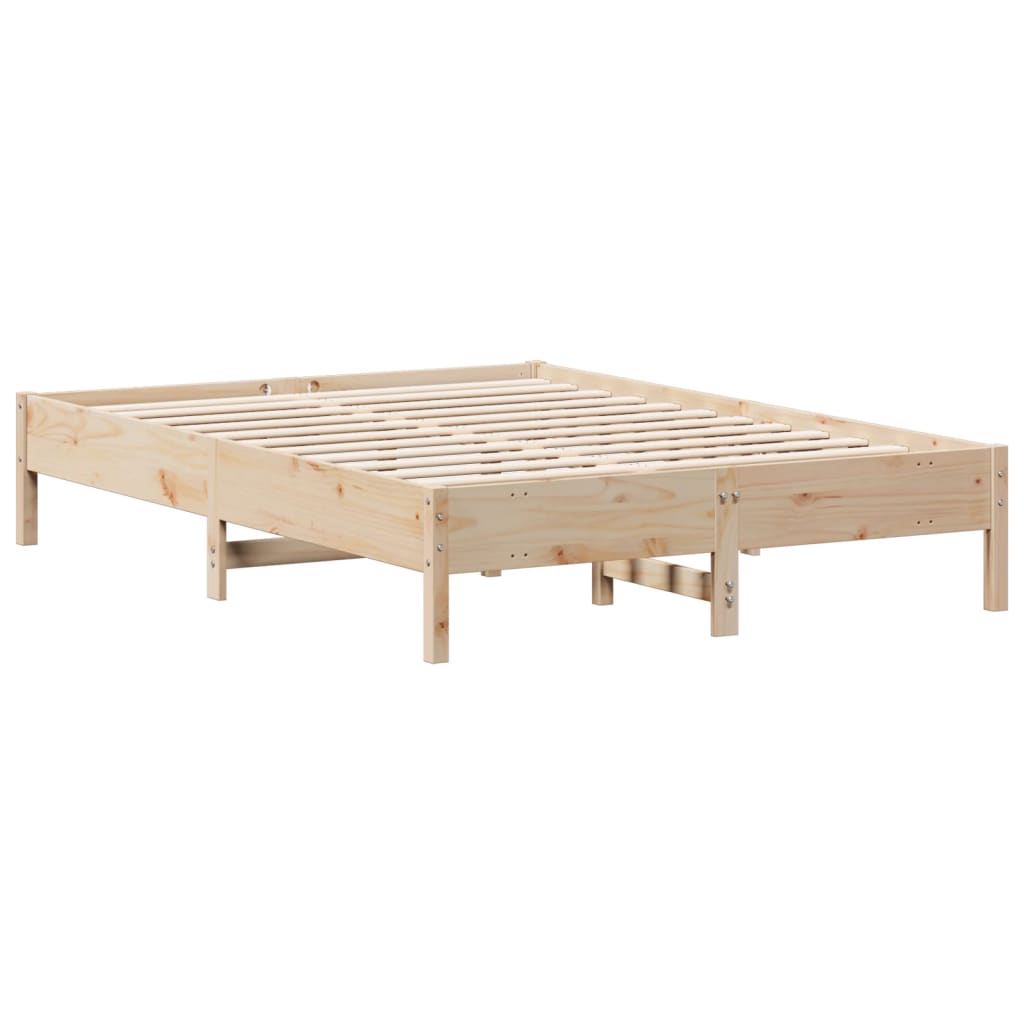 Cadre de lit sans matelas 140x200 cm bois massif de pin - XIOS