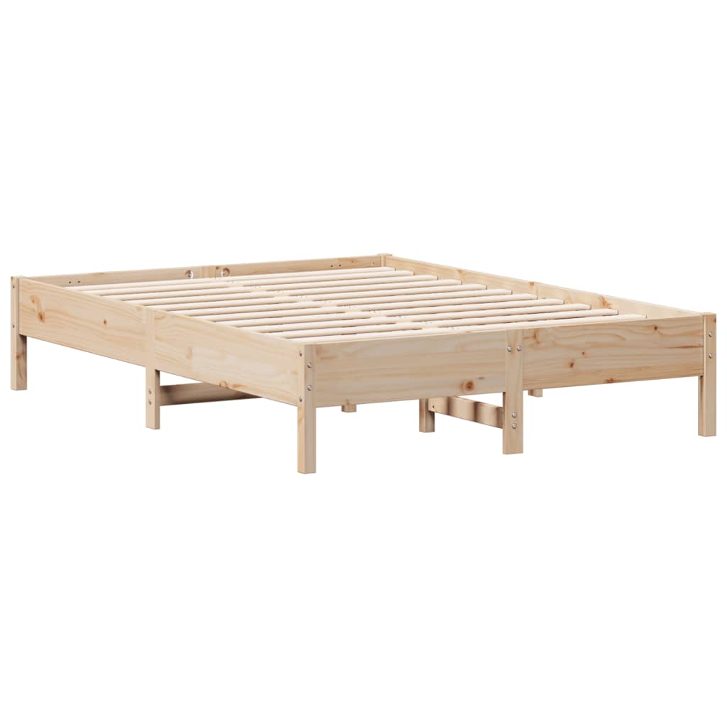 Cadre de lit sans matelas 140x190 cm bois de pin massif - XIOS