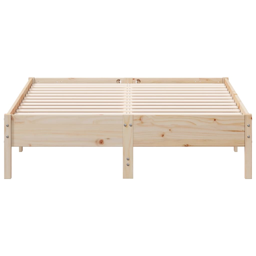 Cadre de lit sans matelas 140x190 cm bois de pin massif - XIOS