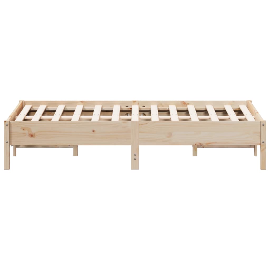 Cadre de lit sans matelas 140x190 cm bois de pin massif - XIOS