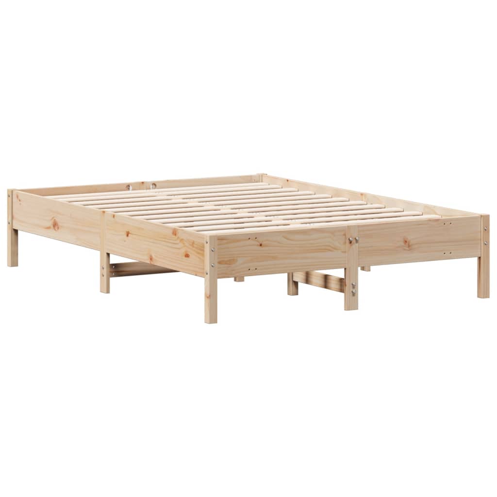 Cadre de lit sans matelas 140x190 cm bois de pin massif - XIOS