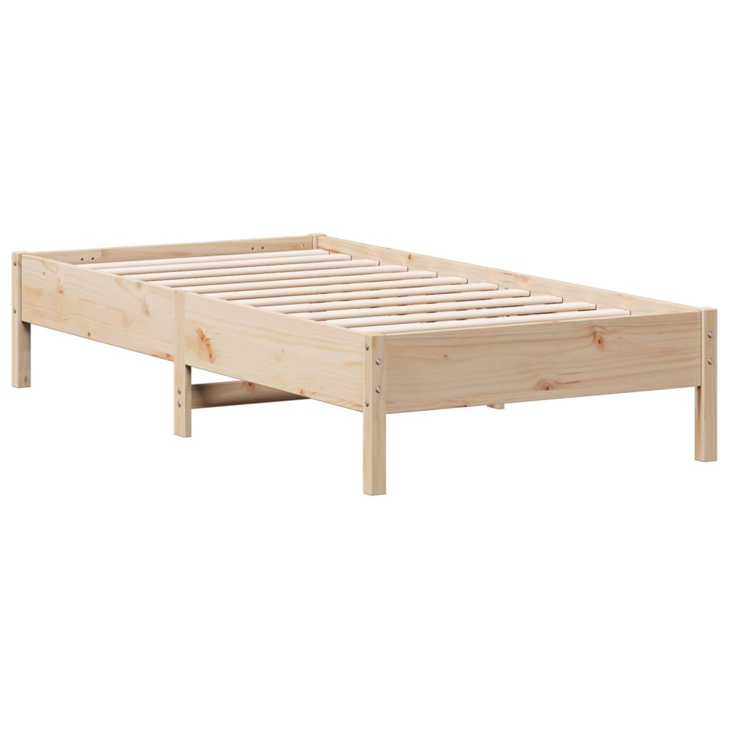 Cadre de lit sans matelas 75x190 cm bois de pin massif - XIOS
