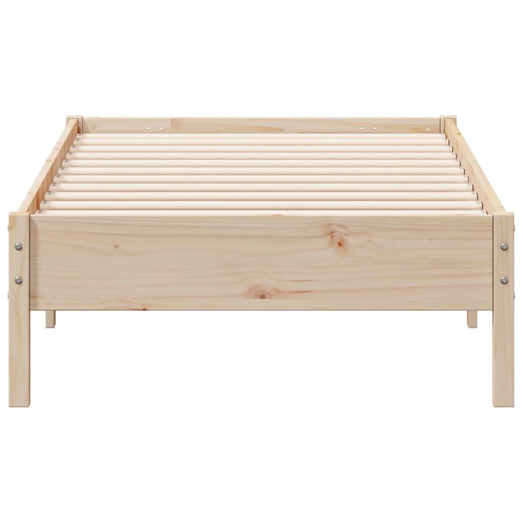 Cadre de lit sans matelas 75x190 cm bois de pin massif - XIOS