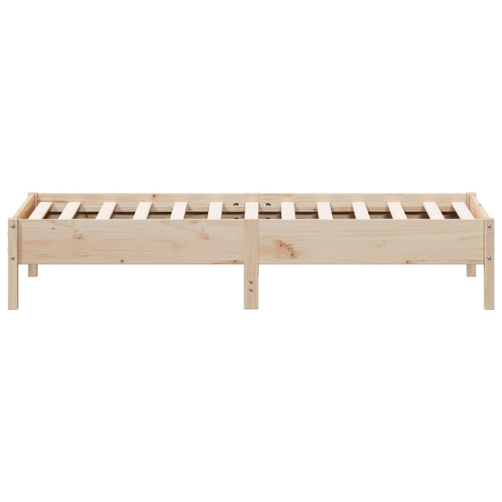 Cadre de lit sans matelas 75x190 cm bois de pin massif - XIOS