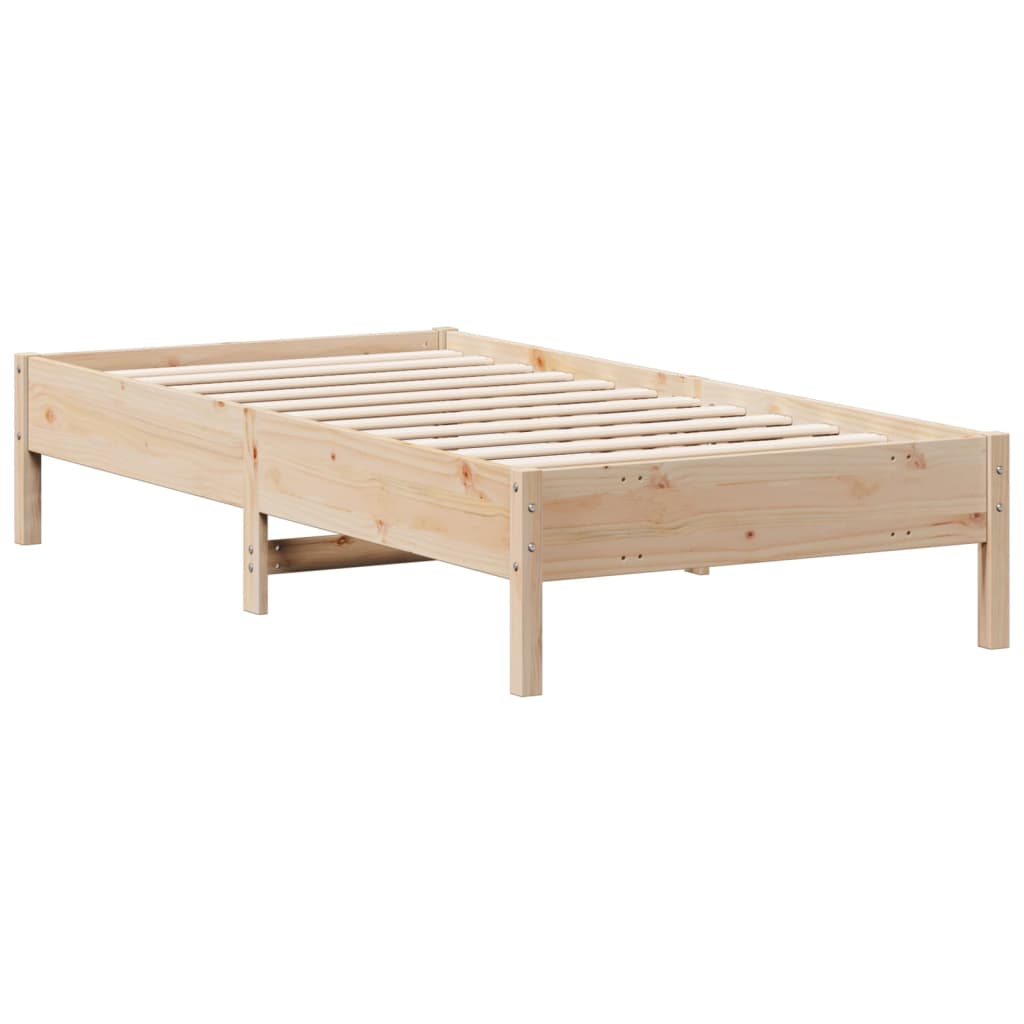 Cadre de lit sans matelas 75x190 cm bois de pin massif - XIOS
