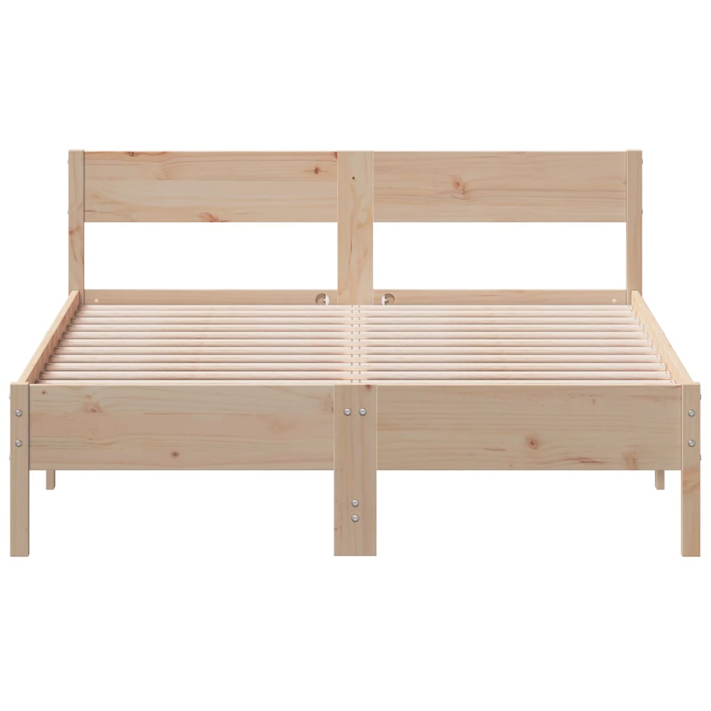 Cadre de lit sans matelas 150x200 cm bois de pin massif - XIOS