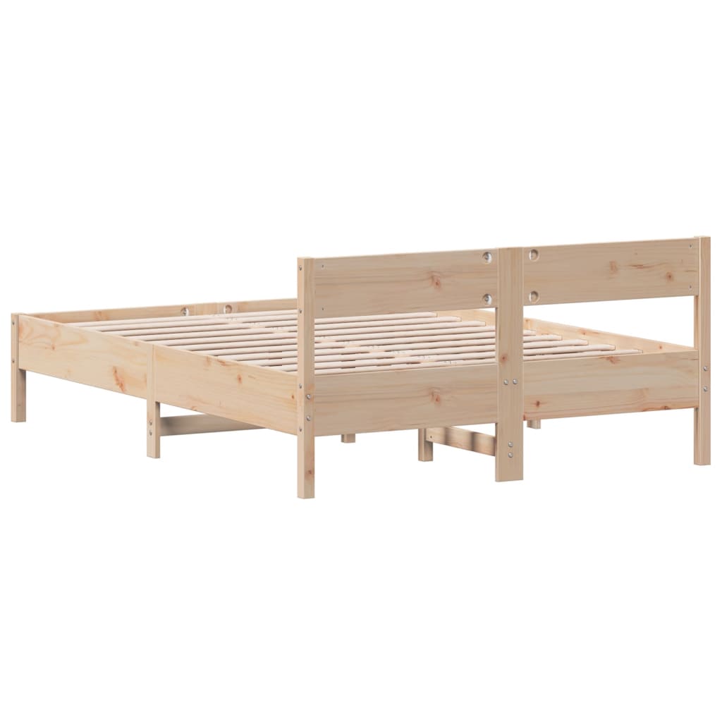 Cadre de lit sans matelas 150x200 cm bois de pin massif - XIOS