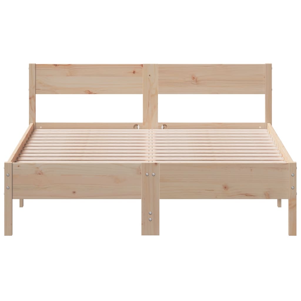 Cadre de lit sans matelas 120x200 cm bois de pin massif - XIOS