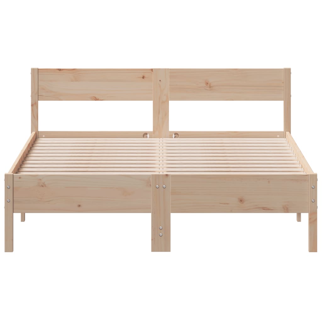 Cadre de lit sans matelas 140x190 cm bois de pin massif - XIOS