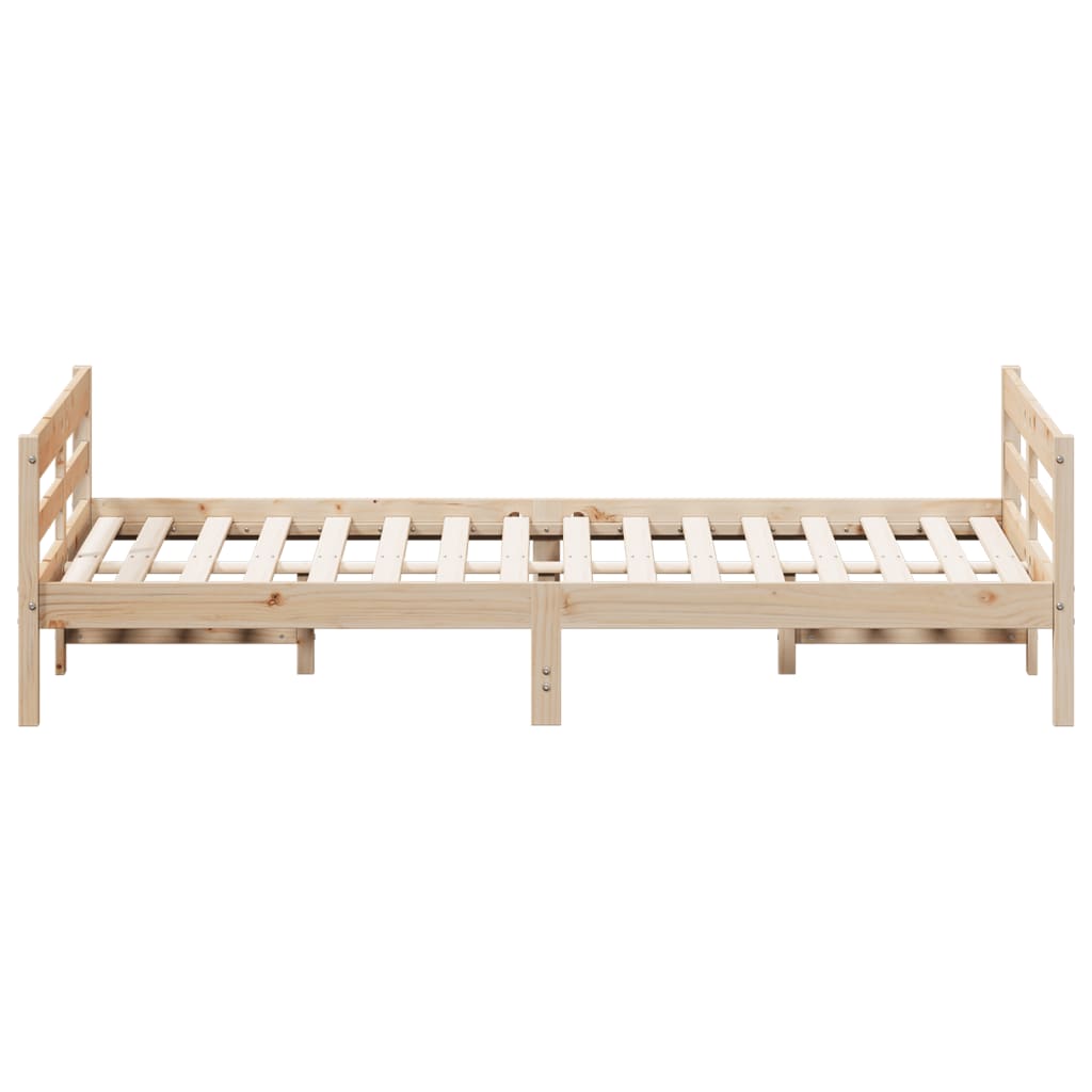 Cadre de lit sans matelas 140x200 cm bois massif de pin - XIOS