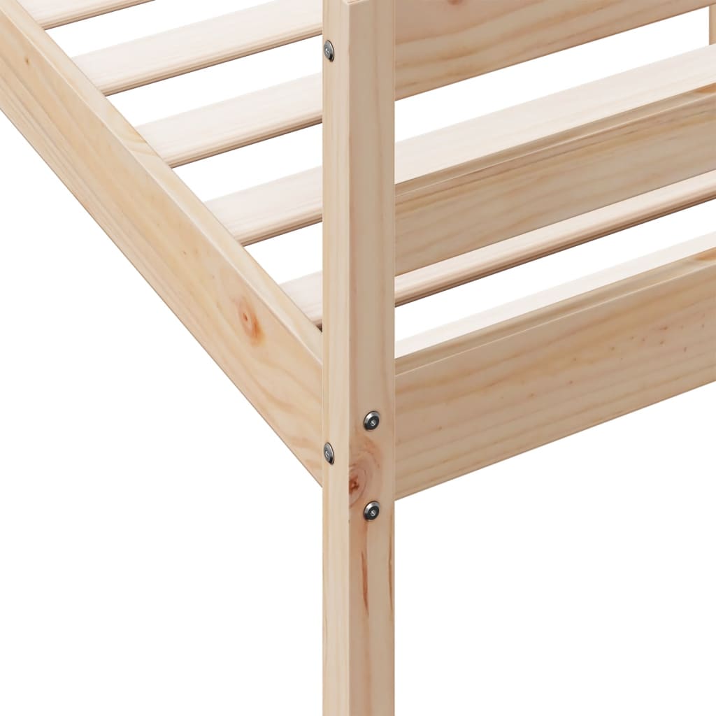 Cadre de lit sans matelas 120x200 cm bois de pin massif - XIOS