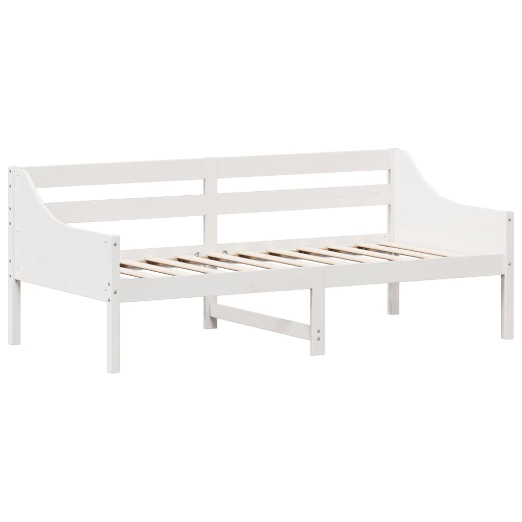 Lit de jour sans matelas blanc 75x190 cm bois de pin massif - XIOS