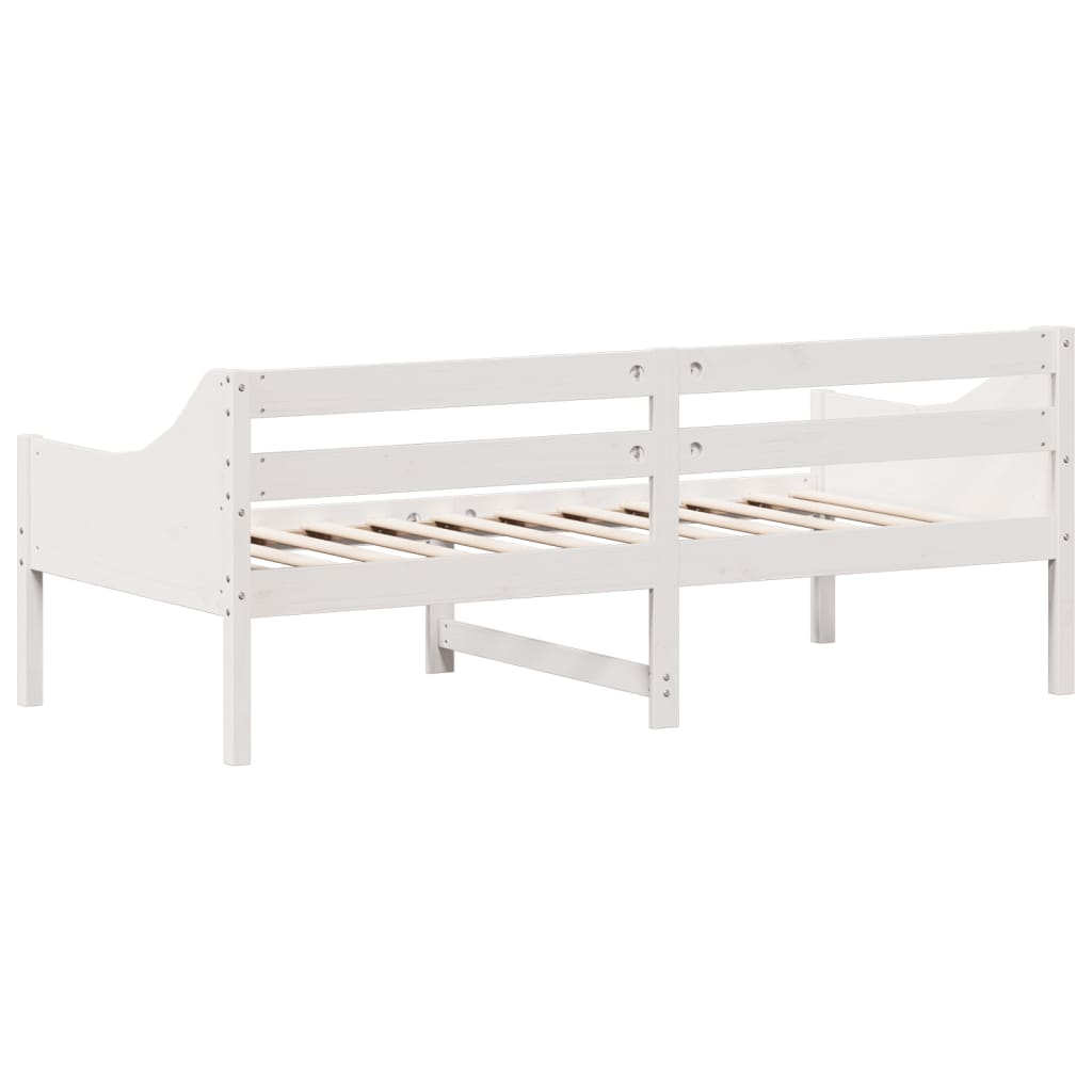 Lit de jour sans matelas blanc 75x190 cm bois de pin massif - XIOS