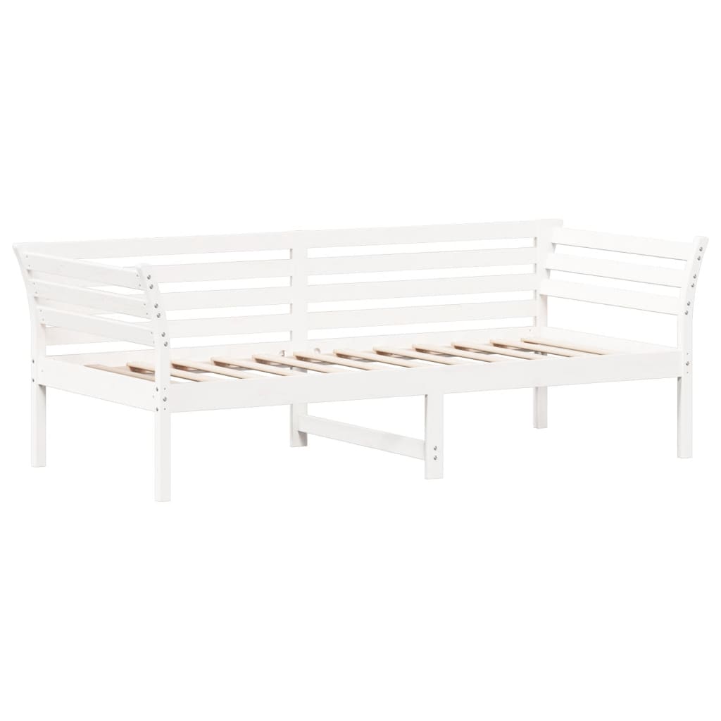 Lit de jour sans matelas blanc 100x200 cm bois de pin massif - XIOS