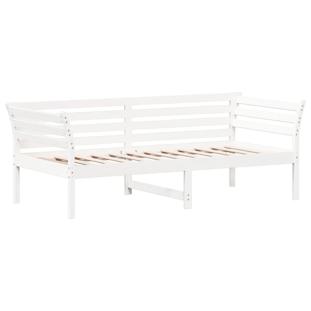 Lit de jour sans matelas blanc 90x190 cm bois de pin massif - XIOS