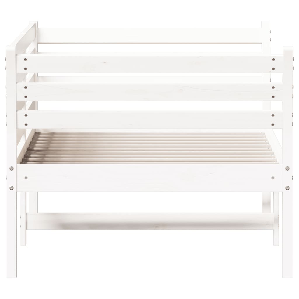 Lit de jour sans matelas blanc 90x190 cm bois de pin massif - XIOS