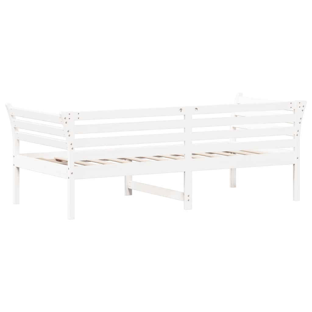 Lit de jour sans matelas blanc 90x190 cm bois de pin massif - XIOS