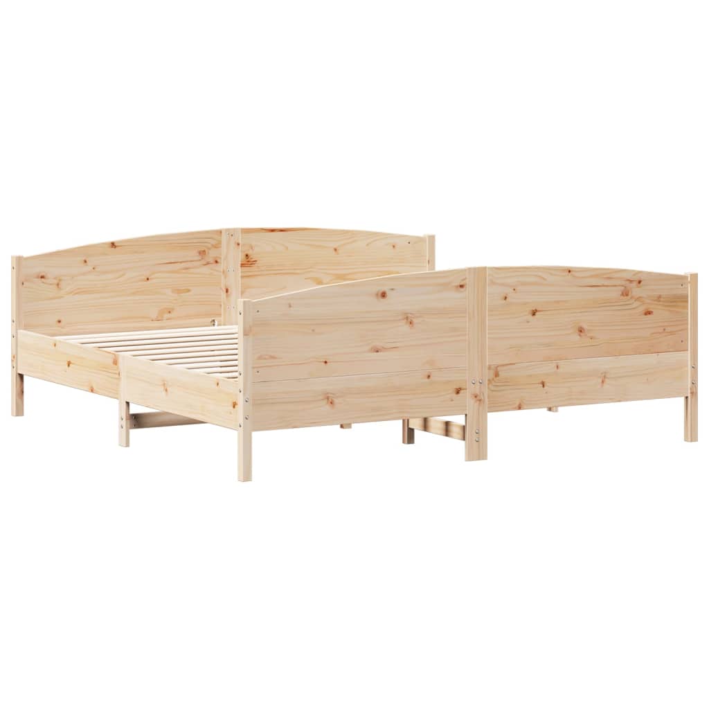 Cadre de lit sans matelas 200x200 cm bois massif de pin - XIOS