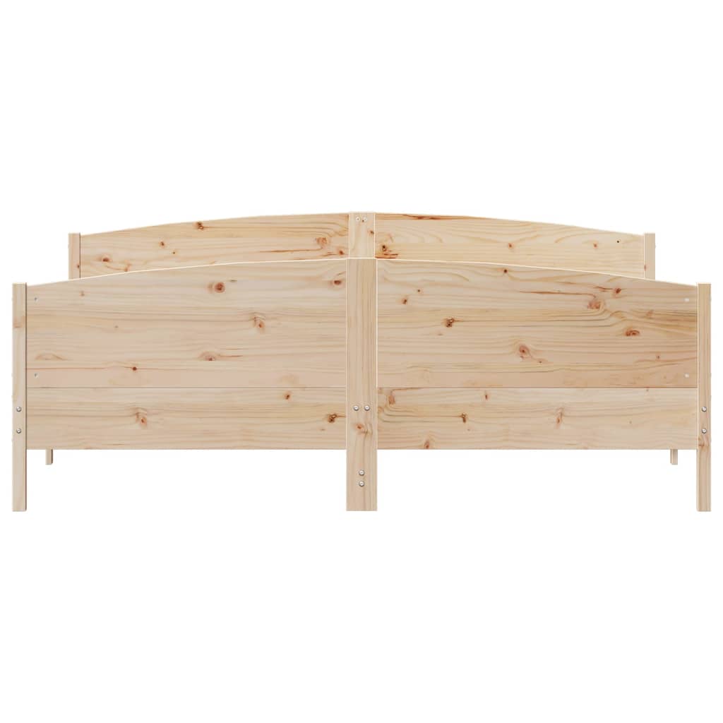 Cadre de lit sans matelas 200x200 cm bois massif de pin - XIOS